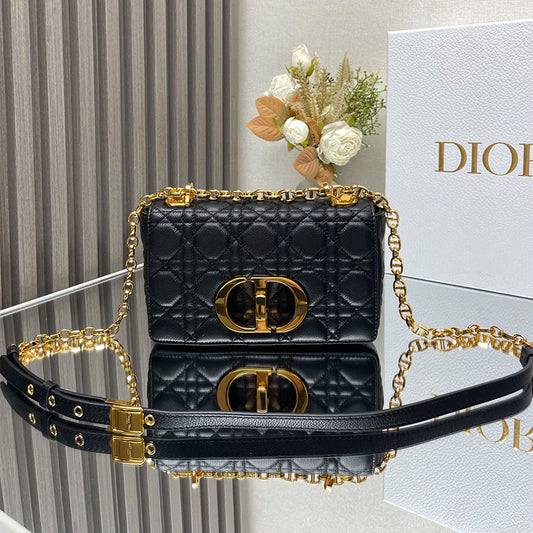 Small Dior Caro Bag Black Color