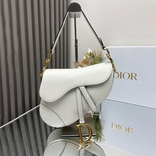 Dior Saddle Bag White Color